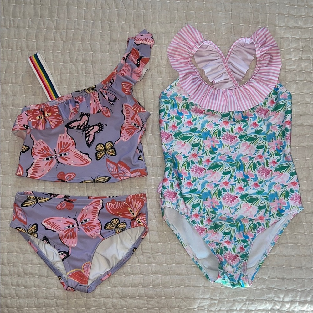Hanna Andersson Kids Swimwear Set - Pink and Purple